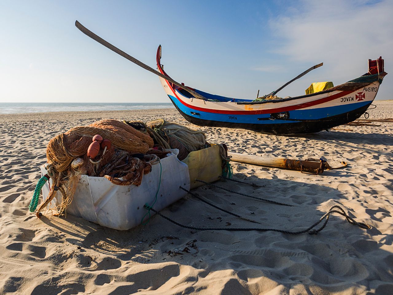 Góndolas en la playa