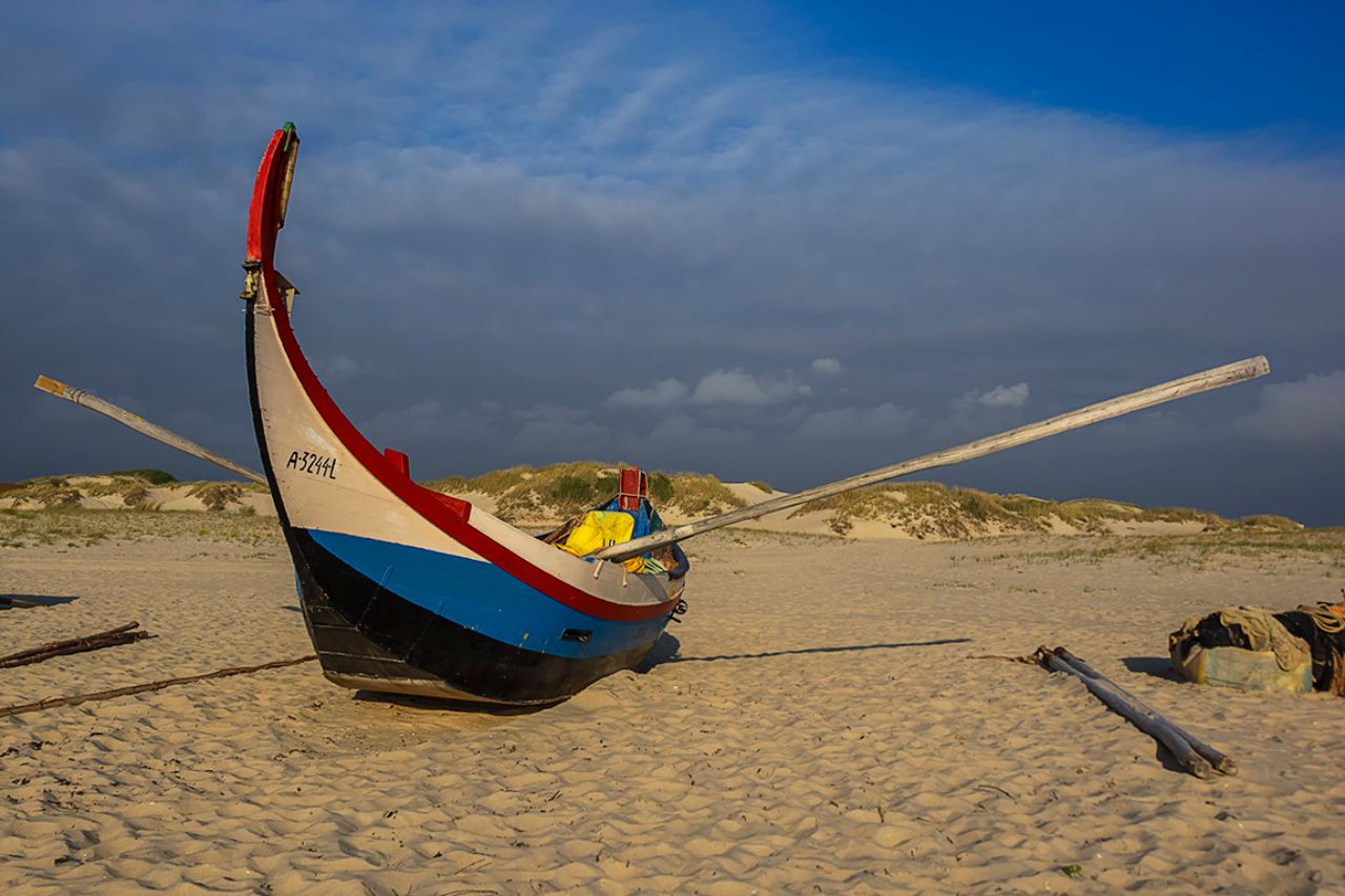 Góndolas en la playa