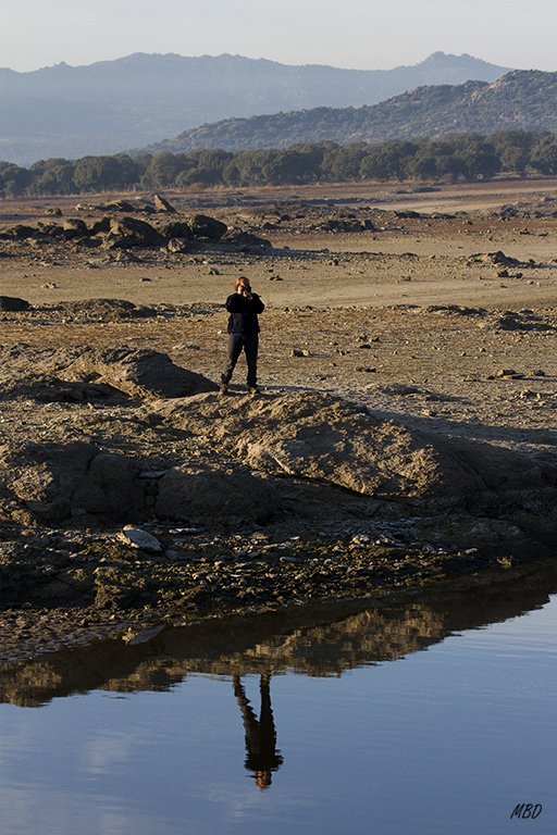 Embalse de Santillana, dic2015. Poca agua, y no acaba de llover...