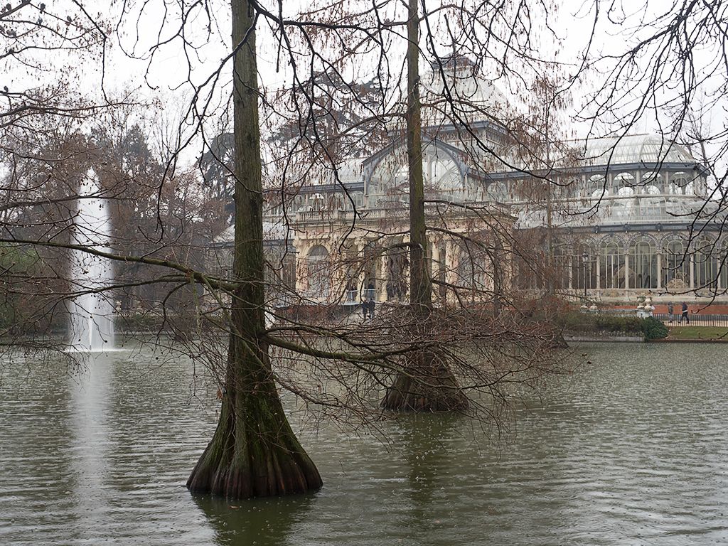 Lluvia en el Palacio de Cristal